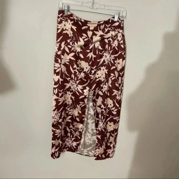 Zara floral print midi skirt medium 8991/320 - Picture 4 of 8